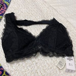 Gilly Hicks by Hollister black lace halter bralette